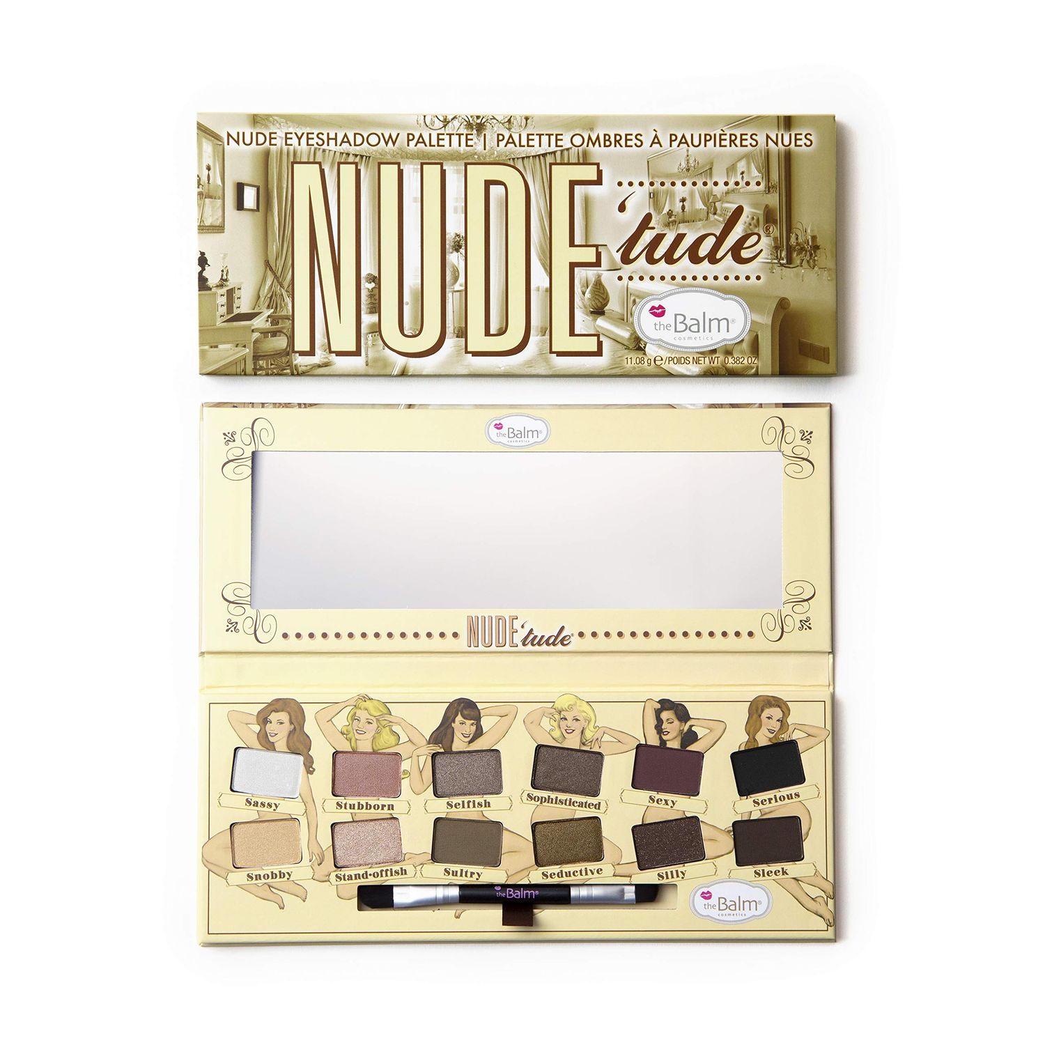 theBalm NUDE &#39;tude Eyeshadow Palette, Naughty, 12 Neutral Shades