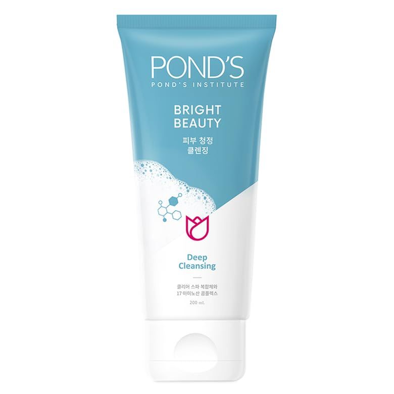 Pond&#39;s Bright Beauty Foam Cleanser (Spa) | Gentle Face Wash for Women | Deep Cleansing Formula | Moisturizing &amp; Pure | 17 Amino Acid Complex