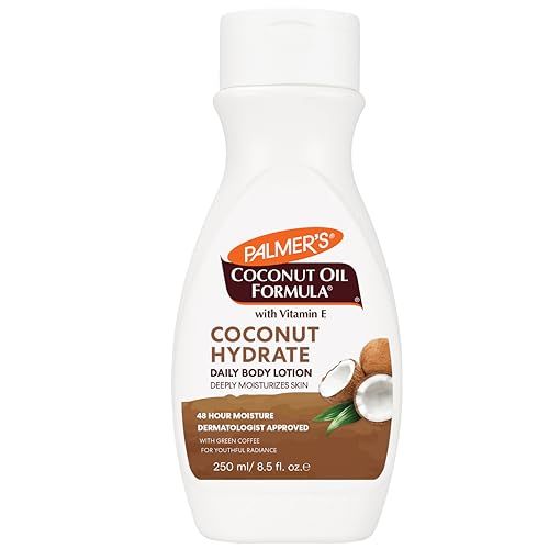 Palmer&#39;s Coconut Oil Formula Body Lotion for Dry Skin, Hand &amp; Body Moisturizer with Green Coffee Extract &amp; Vitamin E, Flip Cap Bottle, 8.5 Fl Oz (Pack of 1)