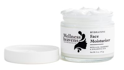 Wellness Heavens Face Moisturizer with Hyaluronic Acid &amp; Vitamin E, Neck &amp; Face Moisturizer for Dry Skin, Day &amp; Night Wrinkle Repair Anti Aging Face Cream for Women with Vitamin C &amp; B5, 57g/2 Oz.