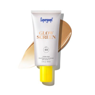Supergoop! Glowscreen SPF 40, Golden Hour (Bronze Glow) - 1.7 fl oz - Glowy Primer + Broad Spectrum Sunscreen - Helps Filter Blue Light - Boosts Hydration + Hyaluronic Acid, Vitamin B5 &amp; Niacinamide