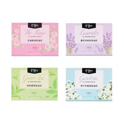 LAIYOHO 4 Piece Pack Oil Absorbent Wipes for Skin Care or Makeup, 400 Leaves, Natural, Portable.