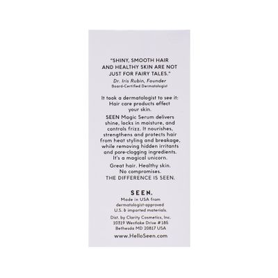 SEEN Magic Serum, Fragrance Free - Non-Comedogenic & Sulfate-Free Hair Serum- Anti Frizz- Dermatologist-Developed - Safe for Sensitive, Eczema & Acne Prone Skin