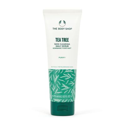 The Body Shop Tea Tree 3 in 1 Wash Scrub &amp; Mask - Purifying Vegan Skincare For Oily, Blemished Skin - 4.2 oz