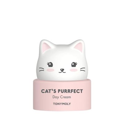 TONYMOLY Cat&#39;s Purrfect Day Cream, Lightweight Face Cream, Softens and Hydrates with Milk Protein, 50 g