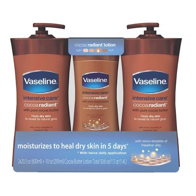 Vaseline Intensive Care Cocoa Butter Lotion, Cocoa Radiant (20.3 oz., 2 pk. + 10 oz.)