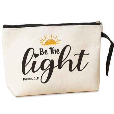 Inspirational Christian Gifts for Women Makeup Bag Religious Gifts Makeup Zipper Pouch Bag Bible Verse Cosmetic Bag Scripture Christmas Birthday Gifts Skincare Bag for Her Daughter Sister in Law Aunt