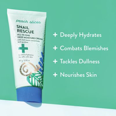 Peach Slices Snail Rescue All-In-One Deep Moisture Cream