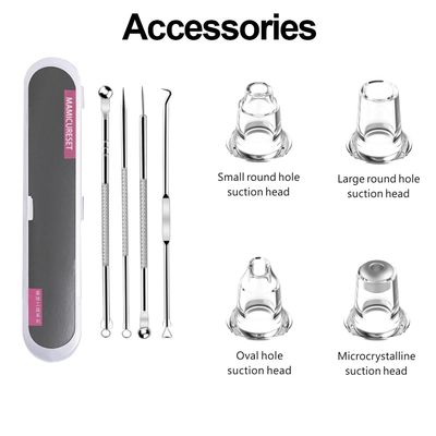 Whitehead Remover, Blackhead Removers Vacuum with Warm Compress, Nose Blackhead Removal, White Head Extractor Tools with 3 Suction Power 4 Probes for Men and Women