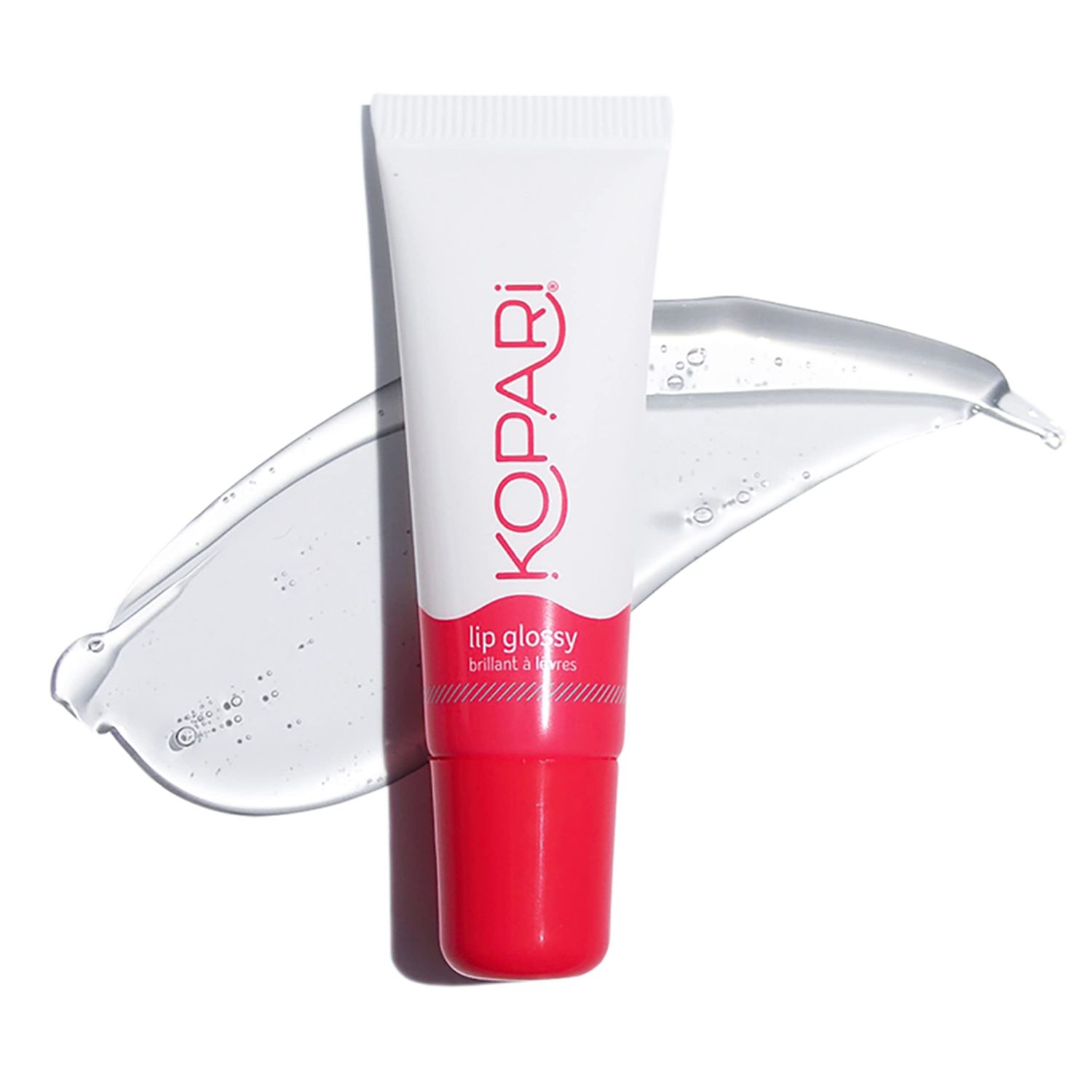 Kopari Coconut Lip Glossy - Clear Lip Oil Gloss, Sheer Non Stick Gloss, Hydrating and Moisturizing, Infused with Shea Butter &amp; Squalane, Clear