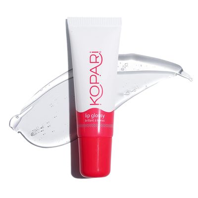 Kopari Coconut Lip Glossy - Clear Lip Oil Gloss, Sheer Non Stick Gloss, Hydrating and Moisturizing, Infused with Shea Butter &amp; Squalane, Clear