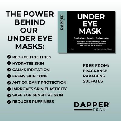 Under Eye Patches - 6 pairs| Hydrating Hydrogel Under Eye Mask/ Collagen Eye Patches, Hydrolyzed Marine Collagen, Vitamin E, Hyaluronic Acid, Remove Bags, Aloe, Skin Firming, Fragrance Free, 6 Pack