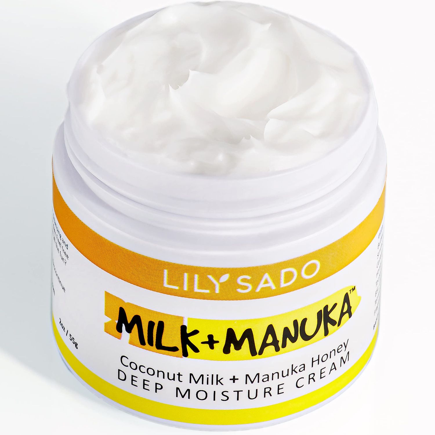 LILY SADO MILK+MANUKA Coconut Milk and Manuka Honey Natural Face Moisturizer - Non Greasy Organic Facial Cream with Cocoa Butter and Gotu Kola - Amazing Anti-aging Formula