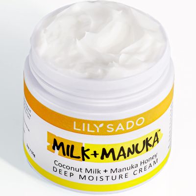 LILY SADO MILK+MANUKA Coconut Milk and Manuka Honey Natural Face Moisturizer - Non Greasy Organic Facial Cream with Cocoa Butter and Gotu Kola - Amazing Anti-aging Formula