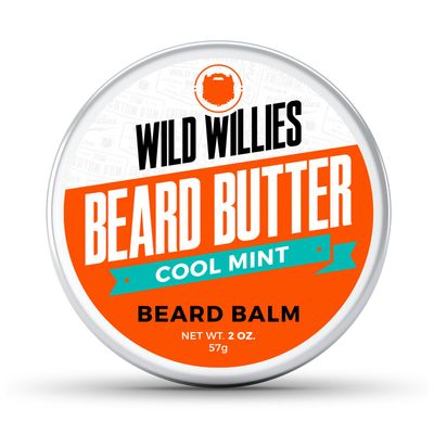 Wild Willies Beard Butter Leave-In Conditioner - Organic Beard Balm for Fast Beard Growth, Beard Care Softener - Beard Cream for Men to Remove Itch &amp; Dandruff, Restores Moisture - Cool Mint, 2 Oz