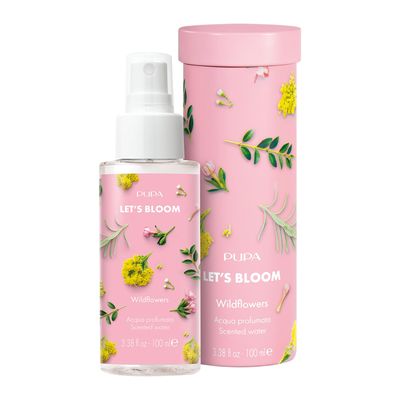 Pupa Milano Let&#39;s Bloom Scented Water, Wildflowers, 3.38 oz - Body Mist - Body Spray for Women - Long-Lasting Perfume - Floral Fragrance - Skin Care