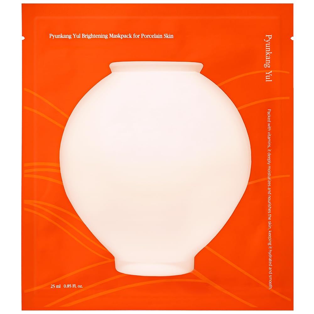 Pyunkang Yul Facial Mask Pack, Blemish Care with Pure Vitamin C, Improves Skin Firmness and Radiance, Adherence Gel Sheet, Vegan, Zero Irritation, Korean Skincare (10pcs)