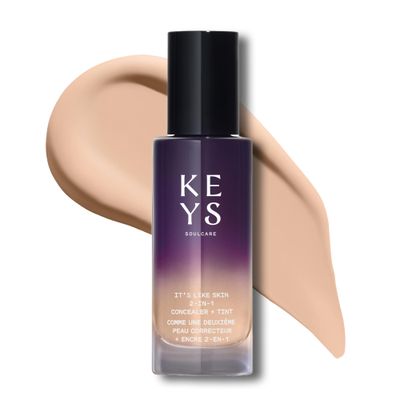 Keys Soulcare It&#39;s Like Skin 2-In-1 Concealer + Tint, Brightens &amp; Blurs with Niacinamide &amp; Squalane for Radiant Skin, Vegan, Cruelty-Free, 1 Fl Oz