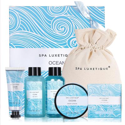 Spa Luxetique Spa Gift Set for Women,Ocean Spa Set Includes Body Lotion, Shower Gel,Bubble Bath, Hand Cream,Bath Gifts for Women,Christmas Gifts for Women