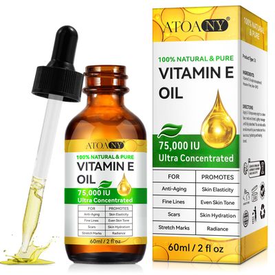 IKZEE Vitamin E Oil, Vitamin E Oil for Face, 75,000 IU Ultra Concentrated Pure Vitamin E Oil, Organic Vitamin E Oil for Skin
