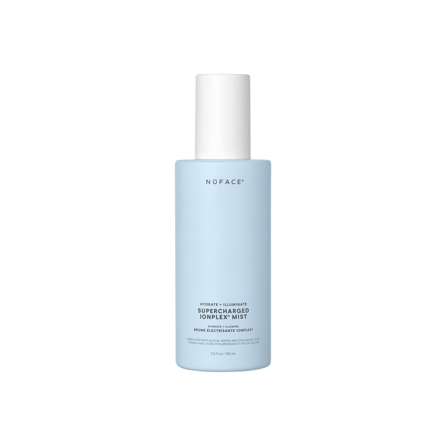 NuFACE Supercharged IonPlex Facial Mist - 3-in-1 Ultra-Fine Hydrating Face Mist &amp; Pore Minimizer with Hyaluronic Acid + IonPlex Technology to Lock in Moisture and Enhance Microcurrent Treatment (5 oz)