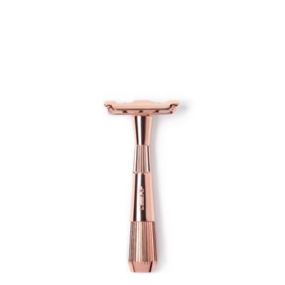 Leaf Shave | Twig Razor, Rose Gold - All-Metal, Eco-Friendly Razor for Men &amp; Women; Includes 5 Stainless Steel Single-Edge Razor Blades; Recommended for Face Shaving Lighter Hair and Sensitive Skin