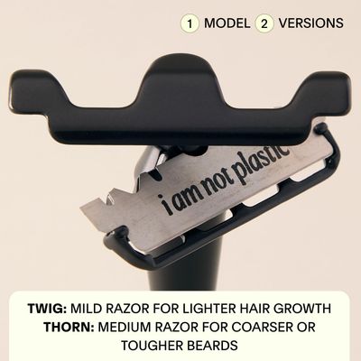 Leaf Shave | Twig Razor, Rose Gold - All-Metal, Eco-Friendly Razor for Men &amp; Women; Includes 5 Stainless Steel Single-Edge Razor Blades; Recommended for Face Shaving Lighter Hair and Sensitive Skin