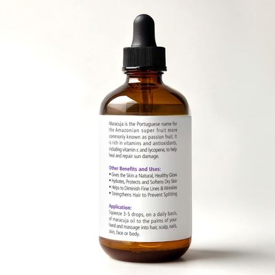 Renewalize Maracuja (Passion Fruit) Seed Facial Oil Skin Moisturizer for Face | Cold Pressed and Unrefined | For All Skin Types | Large 4 fl oz bottle