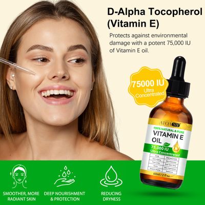 IKZEE Vitamin E Oil, Vitamin E Oil for Face, 75,000 IU Ultra Concentrated Pure Vitamin E Oil, Organic Vitamin E Oil for Skin
