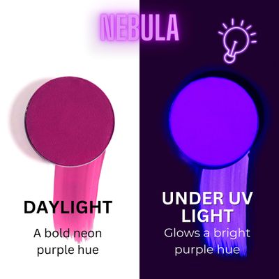 Mehron Makeup Paradise Makeup AQ Refill (.25 oz) (Nebula - Neon Purple/Purple UV)