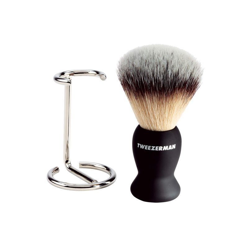 Tweezerman Men's Shave Brush &amp; Stand