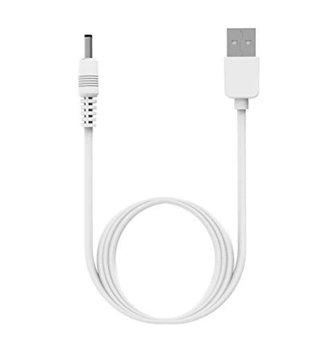 RuenTech Compatible for Solo Mio Sonic Face Cleanser and Massager Brush Charger 3.3FT Replacement High Performance Charging Cable Compatible with Solo Mini Sonic Face Cleansing Brush (White)