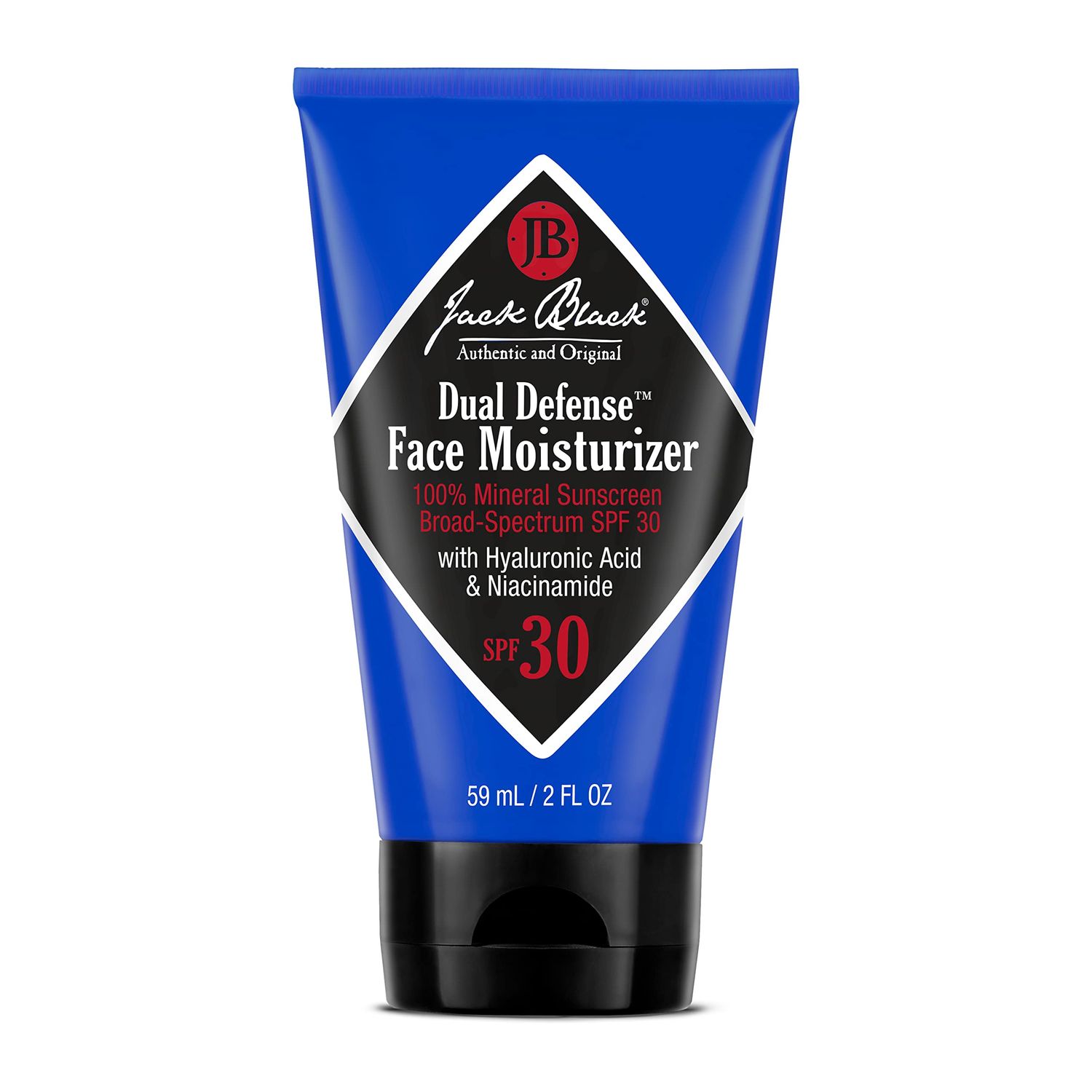 Jack Black Dual Defense Face Moisturizer- 100% Mineral Sunscreen Broad-Spectrum SPF 30