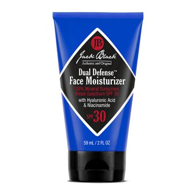 Jack Black Dual Defense Face Moisturizer- 100% Mineral Sunscreen Broad-Spectrum SPF 30