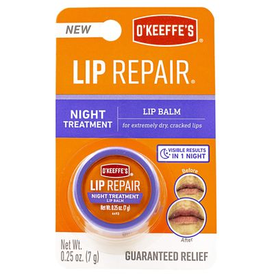 O&#39;Keeffe&#39;s Lip Repair Night Treatment Lip Balm, 0.25 Ounce Jar, (Pack of 1)