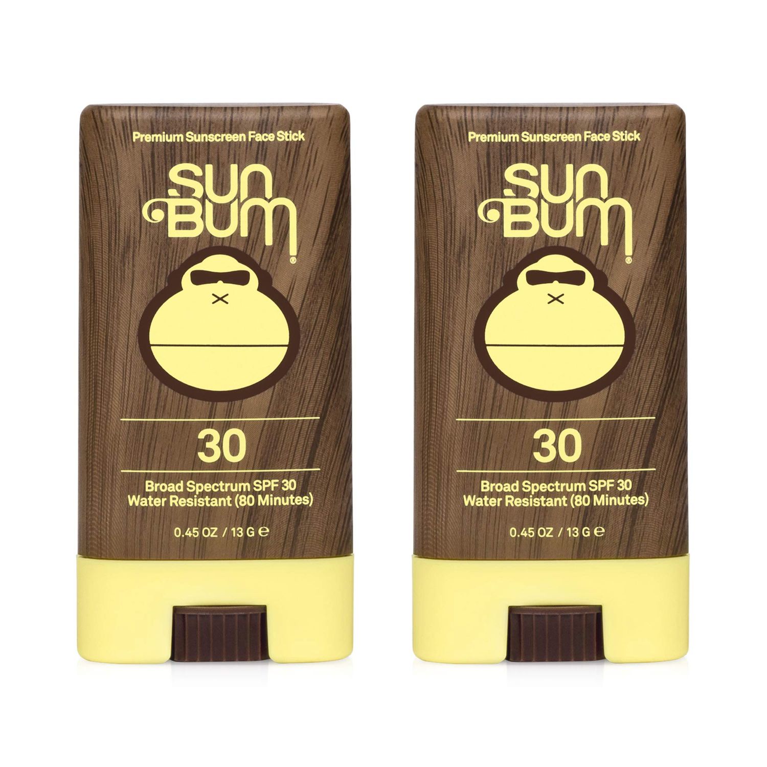 Sun Bum Sun Bum Original Spf 30 Sunscreen Face Stick Vegan and Reef Friendly (octinoxate &amp; Oxybenzone Free) Broad Spectrum Moisturizing Roll-on Uva/uvb Sunscreen With Vitamin E 2 Pack