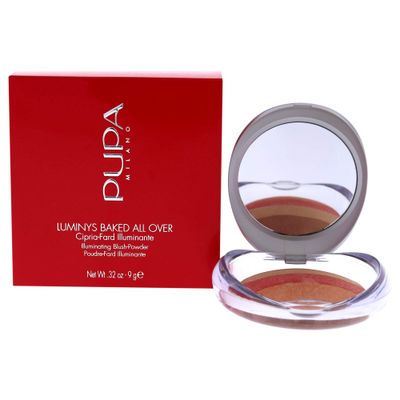 PUPA Milano Luminys Baked All Over Illuminating Blush-Powder-Moisturize And Protect Skin-Soft And Velvet Smooth Finish-Silky And Light Texture-4 Tone Compact-06 Coral Stripes-0.32 Oz,I0111601