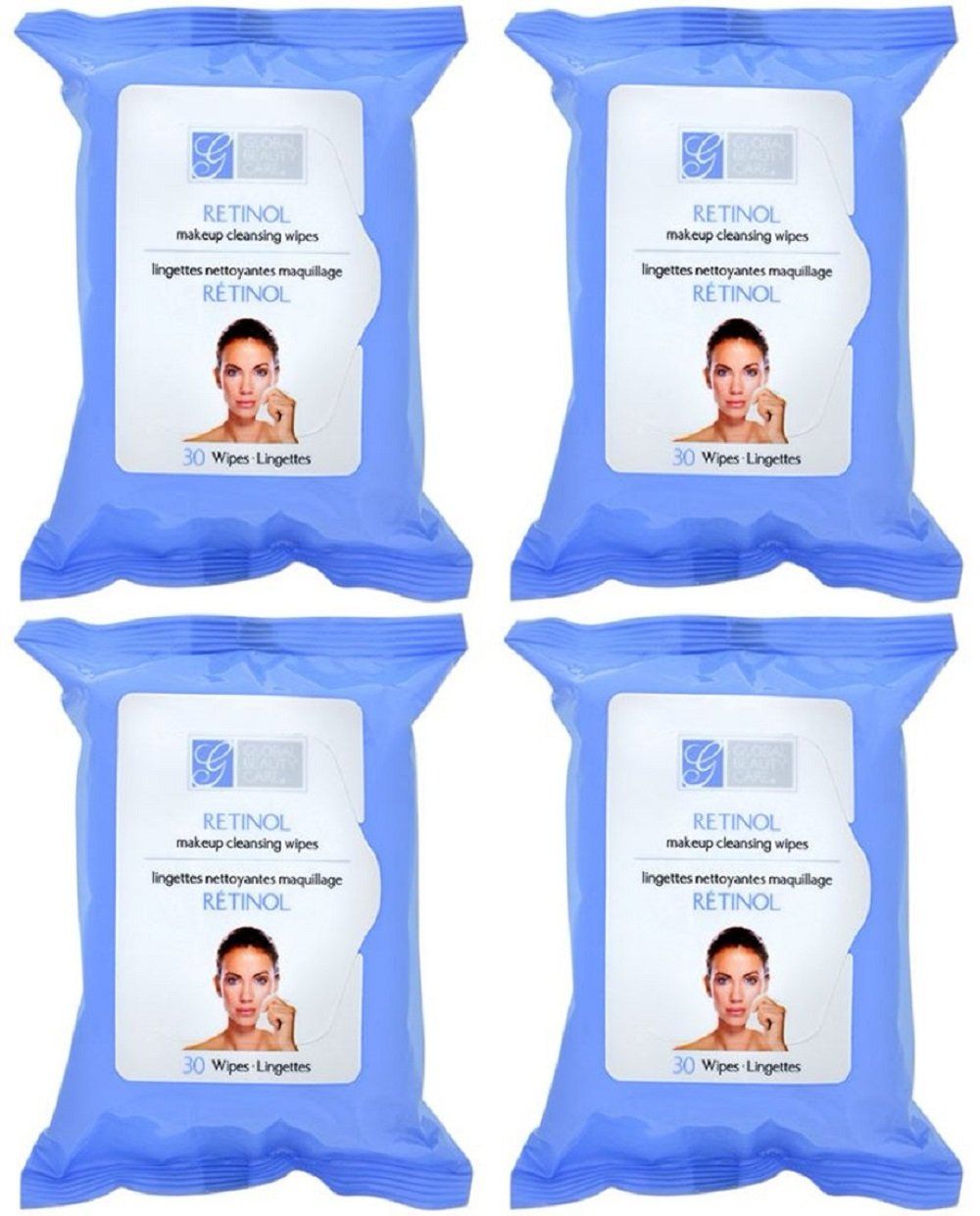 Retinol Makeup Cleansing Cloth Wipes, 4-pk (100 Wipes) (Regular)