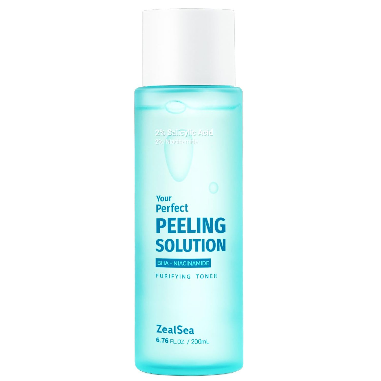 Salicylic Acid Toner, Blackhead Remover, BHA Liquid Exfoliant (CICA, 6.76OZ), ZealSea Pore Minimizer for Face, Gentle Alcohol Free BHA Toner for All Skin Type with Niacinamide, Redness Relief, Vegan