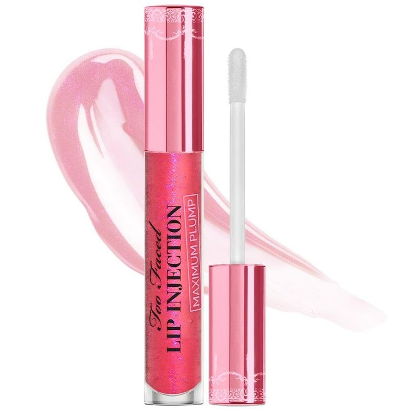 Too Faced Lip Injection Maximum Plump Extra Strength Lip Plumper Gloss | Hydrating + Plumping, 0.14 Fl Oz, Yummy Bear