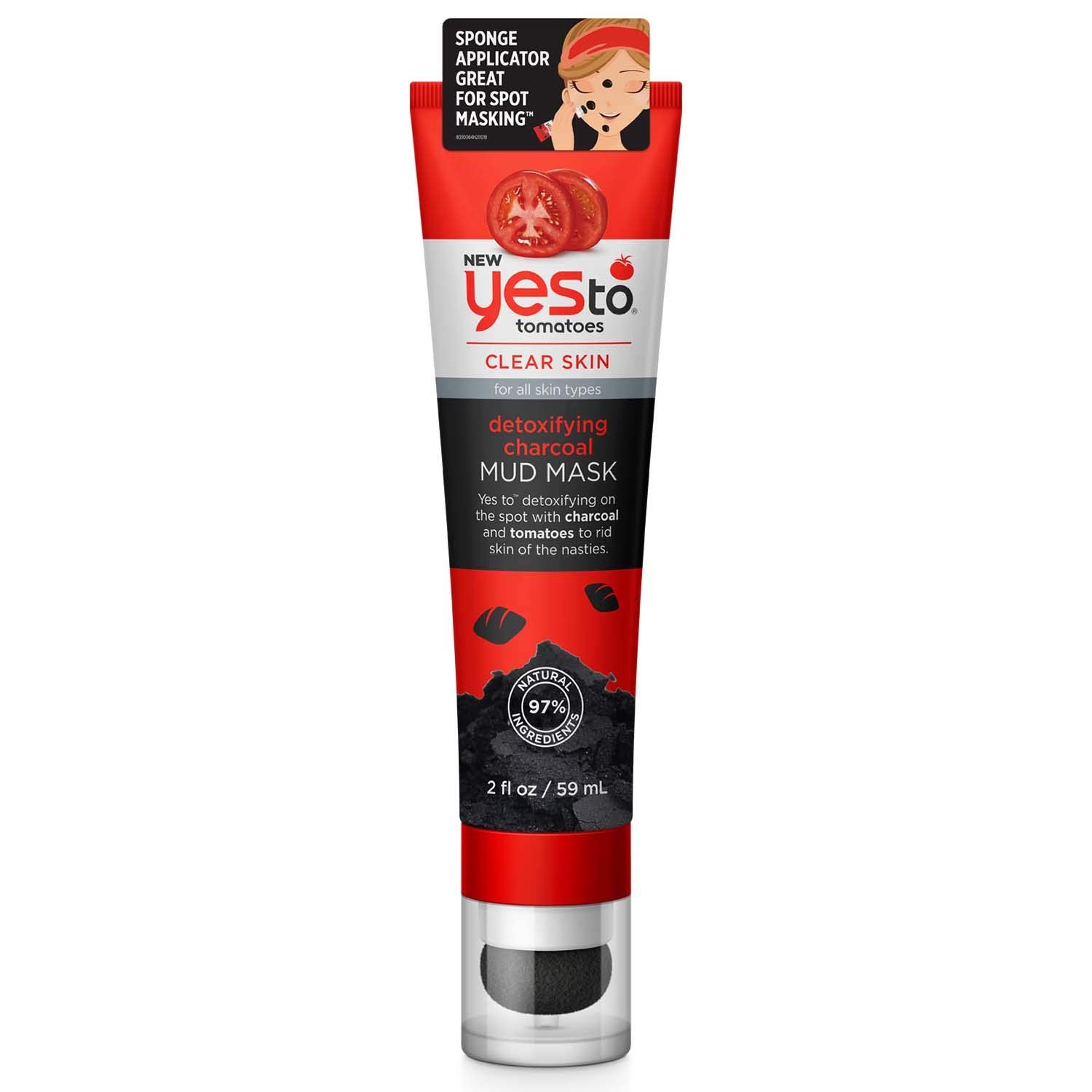 Yes To Tomatoes Detoxifying Charcoal Mud Mask | For All Skin Types | Charcoal &amp; Tomatoes to Detoxify
