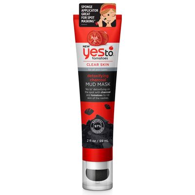 Yes To Tomatoes Detoxifying Charcoal Mud Mask | For All Skin Types | Charcoal &amp; Tomatoes to Detoxify