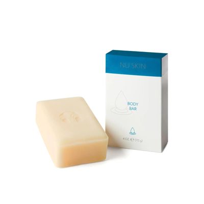 Nu Skin Body Bar - A pH Balanced, 100% Soap-Free Cleanser Infused with Aloe Vera, Vitamin E, and Jojoba Oil for Skin Softening Benefits - Suitable for the Entire Family, Rinses Away Clean