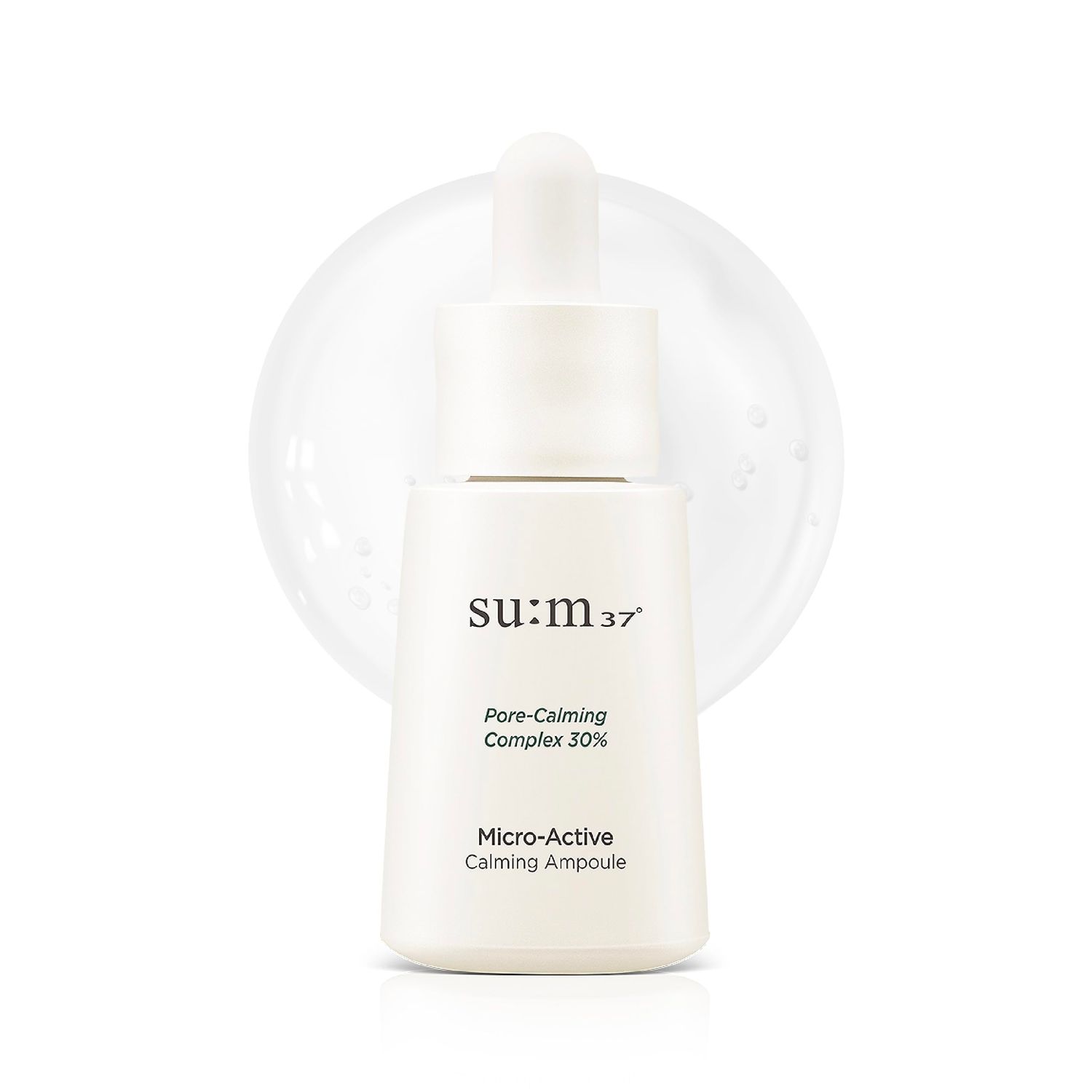 SU:M Micro-Active Calming Ampoule (0.5 fl oz) - Soothing Serum for Redness &amp; Uneven Skin Texture, Provides Quick Relief for Sensitive Skin, Herbal Scent, Korean Skin Care. Agave Extract, Panthenol.