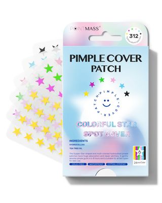 POINTMASS Star Pimple Patches for Face : Big Brand Quality, Thick Hydrocolloid Acne Patches with Tea Tree Oil, Cute &amp; Effective for Blemishes &amp; Zits (6 Colors, 312 Dots)