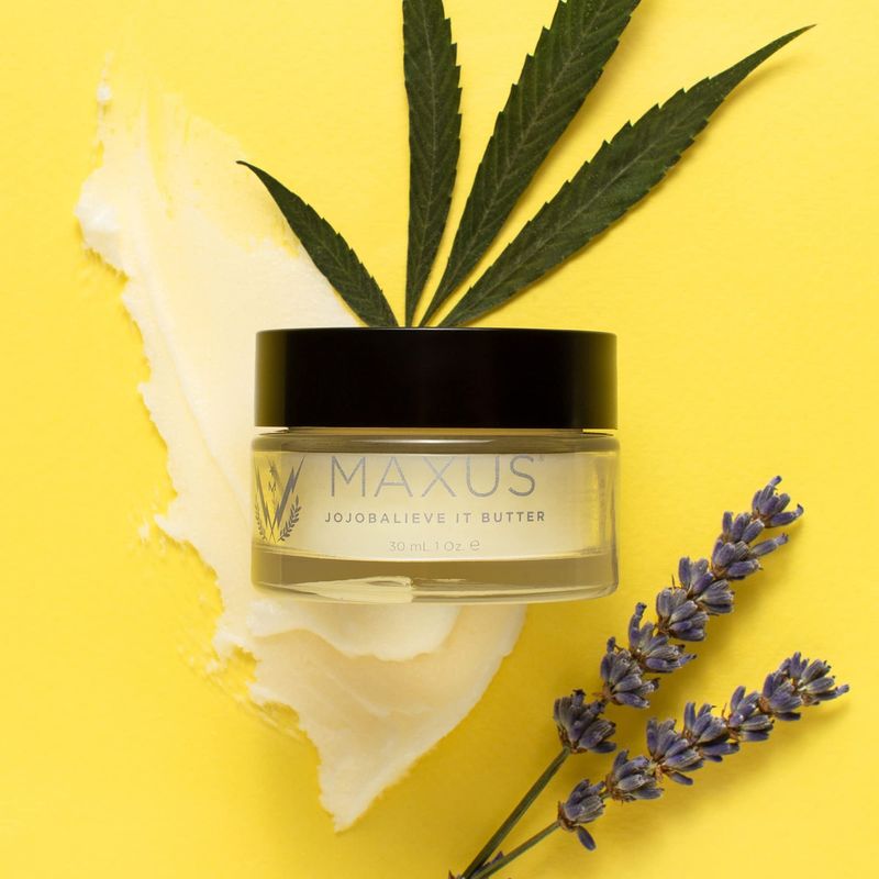 Maxus Nails Jojoba Butter, Cuticle &amp; Dry Skin with All Natural Hemp Seed, Lavender Oils &amp; Vitamin E, Vegan &amp; GMO-Free, Strengthens Nails &amp; Cuticles, Stops Splits &amp; Cracks, 1 oz