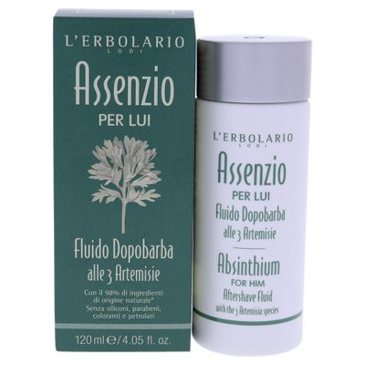L&#39;Erbolario Absinthium Aftershave Fluid - Absinthium, Tarragon And Genepy - Triple Toning, Moisturizing And Astringent Action - Leaves Skin Feeling Fresh, Compact And Nourished - For Men - 4.05 Oz