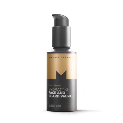 Michael Strahan Hydrating Face and Beard Wash Mens Grooming and Skincare for Dry, Sensitive Skin | Moisturizing, Refreshing, Facial Cleanser | 3.4 Fl. Oz