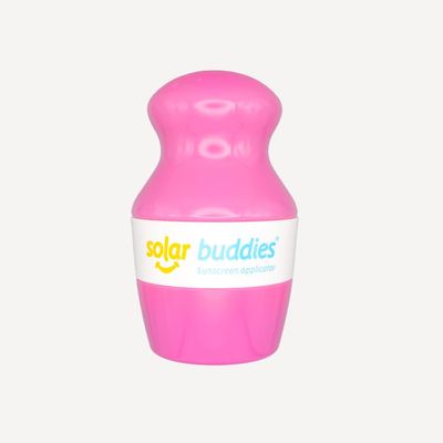 Solar Buddies Sunscreen Applicator - Single Full Pink - Refillable Roll on Sponge Sunscreen, Suncream &amp; Lotion Applicator For Kids, Adults &amp; Families - Holds 3.4fl oz, Perfect Size for Travel
