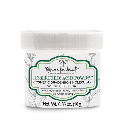 Pure Hyaluronic Acid Powder High Molecular Weight Sodium Hyaluronate to Make Your Own Premium Moisturizing Beauty Serum, Skincare Mask Treatment, Vitamin C Serums &amp; DIY Facial Skin Care Products 10g
